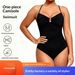 Aria Basics 2025 New European And American Style Solid Color Fashion Slimming One-Piece Women's Double Strap Swimsuit_ecoleips.com