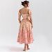 Sexy Floral Women's Dress With Puff Sleeves French Square Neck Casual Elegant Fashion Thin Summer Dress For American Style_ecoleips.com