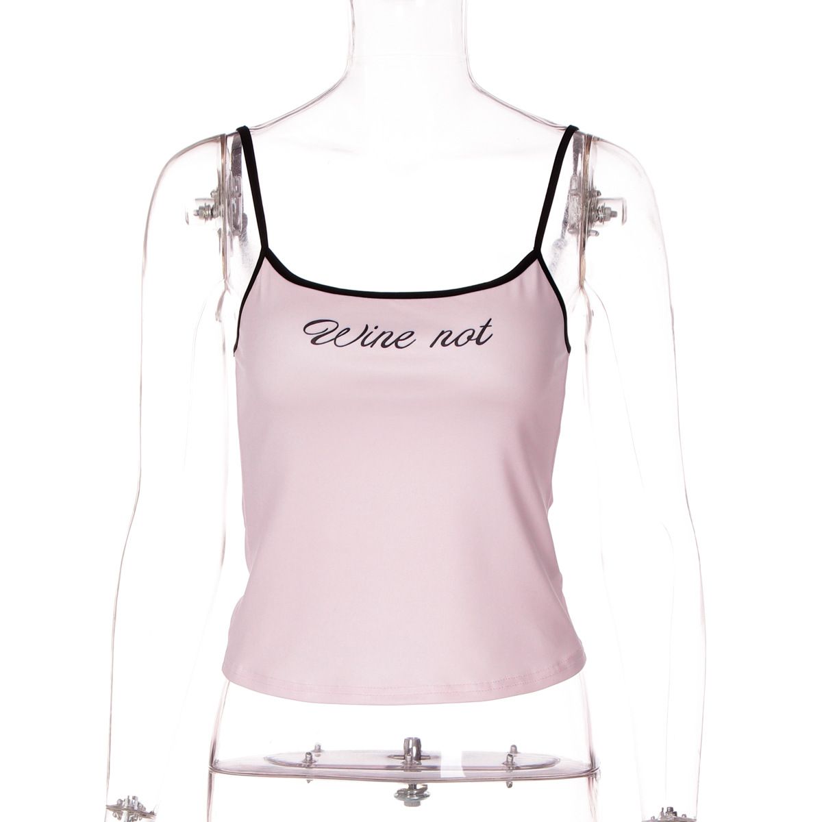 Women's Strapless One-Shoulder Camisole Slim Fit Tank Top Printed European American Style Hot Girl Fashion_ecoleips.com