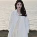 2025 Spring And Autumn Korean Version Small Versatile Coat Medium And Long Gray Woolen Coat Female Hepburn Style_ecoleips.com