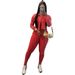 Women's Clothing Acid Washed Fried Color Distressed Jumpsuit Two Piece Casual Suit_ecoleips.com