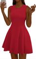 Women's Clothing Elegant A Line Sleeveless Tank Cocktail Party Dress_ecoleips.com