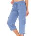 Summer Women's Loose Fitting Sportswear Outdoor Hiking Yoga Pants With Pockets_ecoleips.com