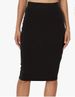 Women's High Waist Over The Knee Pencil Skirt Elastic Waist Bottoms_ecoleips.com