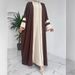 Women's Clothing Muslim Contrast Coat Fashion Solid Color Vest Dress Suit_ecoleips.com