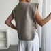 Women's Clothing Elegant Bow Knit Sweater Vest For Women - Soft & Stylish Fall Winter Casual Top_ecoleips.com
