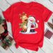 Women's Merry Christmas Tree Santa Claus Short Sleeve Fashion Cartoon Trendy T-Shirt_ecoleips.com