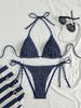 Sexy Backless High Waist Bikini Set Swimwear for Women with Adjustable Straps Comfortable And Stylish Beachwear for Summer Vacation_ecoleips.com