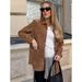 Retro British-Style Suede Fashionable And Versatile Coat, A Rare Suede Outerwear For Women In Autumn And Winter_ecoleips.com