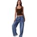 Women's Lace-trimmed Square-neck Sleeveless Tank Top With Double-layer Slim Fit, Cropped Top, New European And American_ecoleips.com
