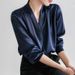 K Women's Long Sleeved Shirt With Retro Design, Professional Shirt_ecoleips.com