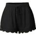 2025s 2025 Summer Solid Color Lace-Up Shorts Casual Pants For Women_ecoleips.com