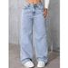Women's Clothing High-Waisted Straight Leg Jeans Plus Size Sweet And Spicy Style Casual Loose Trousers England Fashion Denim Jeans_ecoleips.com