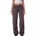Women's Clothing Retro Low Waist Non Elastic Washed Straight Jeans For Women Autumn New Street Wide Leg Denim Pants For Women_ecoleips.com
