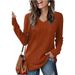Autumn/Winter Solid Color Knit Sweater With V-Neck And Long Sleeves For Women_ecoleips.com
