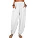 Women's Casual Loose Harem Pants Cotton Linen Blend Comfortable Home Wear European American Style Spring Autumn Summer_ecoleips.com