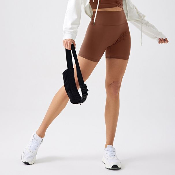 Eco-Friendly Nylon High-Waisted Leggings Hip Lifting Quick Drying Sports Shorts Women's Tight Fitting Fitness Running Yoga Pants_ecoleips.com
