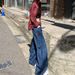 American-style New Arrivals|Japanese-inspired Youthful Vibe|Street-style Curved Hem Jeans With Patchwork Design,_ecoleips.com