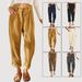 Women's Retro Art Corduroy Harem Pants Casual Fashion Spring Autumn Ladies Polyester_ecoleips.com