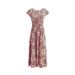 Retro Printed Dress, Fashionable And Elegant, V-neck Short Sleeved Jumpsuit, Long Skirt, Women's Clothing_ecoleips.com