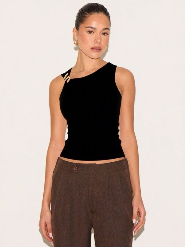 Women's Off-Shoulder Slim Fit T-Shirt Pure Color Versatile Summer Style American New Arrival_ecoleips.com