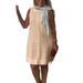 Women's Clothing Spring And Summer New Women's Casual Solid Color Round Neck Vest Dress_ecoleips.com