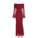 Elegant Off Shoulder Sexy Lace Long Sleeve Formal Prom Party Evening Dress For Women Special Occasion Cocktail139_ecoleips.com