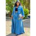 Women's Loose Denim Long Coat European American Style Button Cardigan Trench Coat Jacket With Long Sleeves For Autumn Winter_ecoleips.com