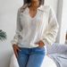 2023 Autumn And Winter Casual Lapel Twist Lantern Sleeve Knitted Sweater Women's Fashion_ecoleips.com