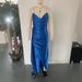 Women's Clothing Sexy Slim Deep V Waist Satin Slit Transparent Shoulder Strap Suspender Dress_ecoleips.com