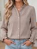 Women's Long Sleeved Shirt Ruffled Trim Sophisticated Professional Look Autumn Winter European American Foreign Trade Cross Border E Commerce Market_ecoleips.com