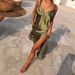 Spring/Summer Satin Camisole Slit Dress For Women Casual INS Vacation Style Fashion_ecoleips.com