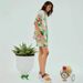 Women's Clothing Fashion Printed Linen Casual Versatile Shirt Cardigan Shorts_ecoleips.com