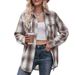 Aria Basics Aria Basics 2026 New European And American Women's Autumn Winter Casual Fashion Loose Plaid Pocket Shirt For Women_ecoleips.com
