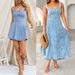 Women's Clothing Fashionable Distressed Denim Suspender Dress Sexy_ecoleips.com