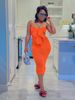 83013 Women's Sexy Knitted Chest Wrap Dress Set_ecoleips.com