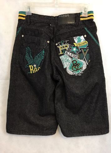 Women's Clothing Retro Washed Splicing Loose Jeans Shorts_ecoleips.com