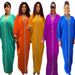 Women's Clothing Robe V-neck bat-sleeve dress hot diamond plus cannon beads plus size long dress_ecoleips.com