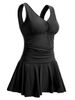 Women's Clothing Plus Size Printed Cherry One Piece Conservative Belly Covering Slimming Hot Spring Swimsuit_ecoleips.com