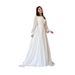 Women's Clothing Spring Fashion Palace Style White Double Chiffon Swing Princess Fairy Dress Long Dress_ecoleips.com