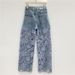 Women's Clothing Designer Lace Stitching Niche Jeans Summer New Straight Slim Retro Style Casual Trousers_ecoleips.com
