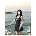 French Style Pure Desire Sleeveless Two-Piece Lace Patchwork Floral Women's Design Sense Waist-Cinching Short Dress_ecoleips.com