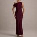 Cross-Border Spring French Elegant Sleeveless Off-Shoulder High-End Slim Long Dress Party Gown Women_ecoleips.com