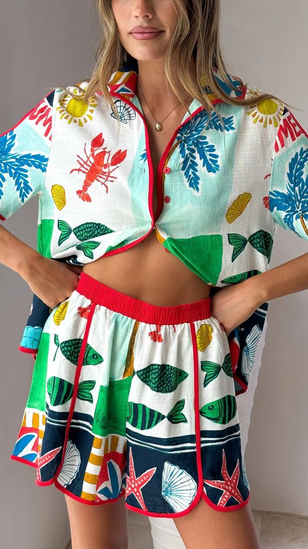 Women's Clothing New Arrival Fashionable Linen Casual Versatile Women's Shirt Cardigan Shorts Set For Spring Summer_ecoleips.com