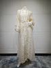 Women's Clothing Middle Eastern Muslim Robe Mesh Embroidery Dubai Saudi Dress Elegant Two Piece Robe_ecoleips.com
