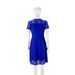 wish European And American Summer Elegant Fashion Round Neck Short Sleeve Lace Trim Dress_ecoleips.com