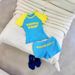 Fashion Sexy Hot Girl Retro Color Patch Letter T-Shirt Shorts Set for Women Casual Streetwear Suit_ecoleips.com