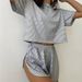 Summer New Arrival Women's Two Piece Set Simple Comfortable Solid Color Knitted Elastic Waist Shorts Short Sleeved Outfit_ecoleips.com