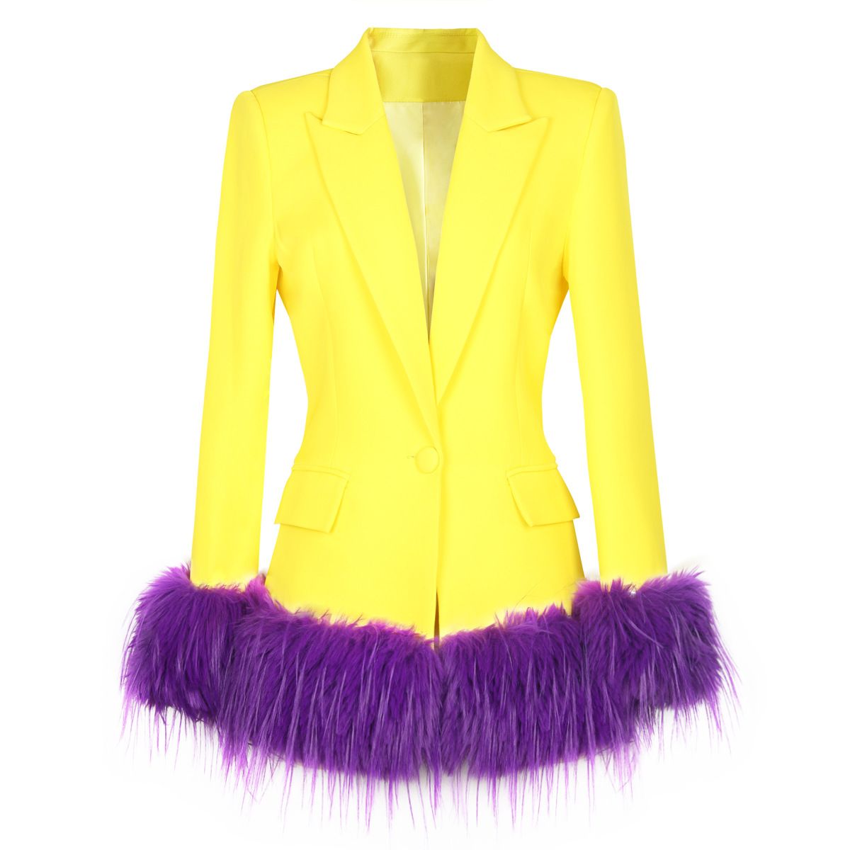 Women's Clothing New Spring And Autumnsuit Jacket With Detachable Feathers Fashionable Women's Suit Tops_ecoleips.com