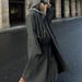 Hot-Selling Cross-Border Trade European And American Style Women's Fashion Elegant Suit Collar Striped Woolen_ecoleips.com